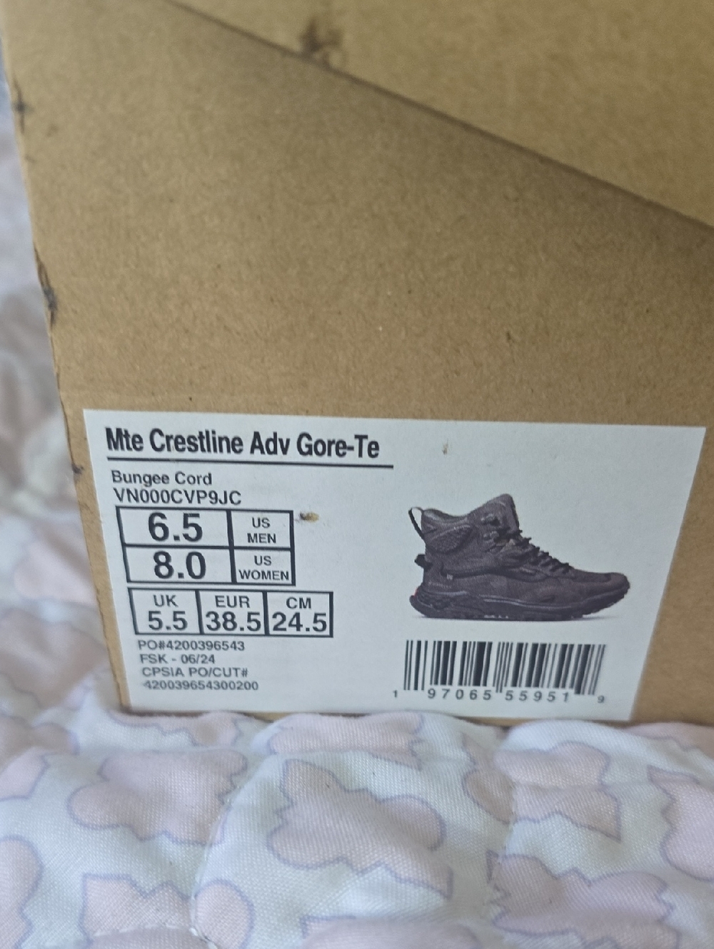 Vans Mte Crestline Adv Gore‑Tex Bungee Cord Black Boots